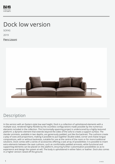 Download Technical Information Dock Low B&B