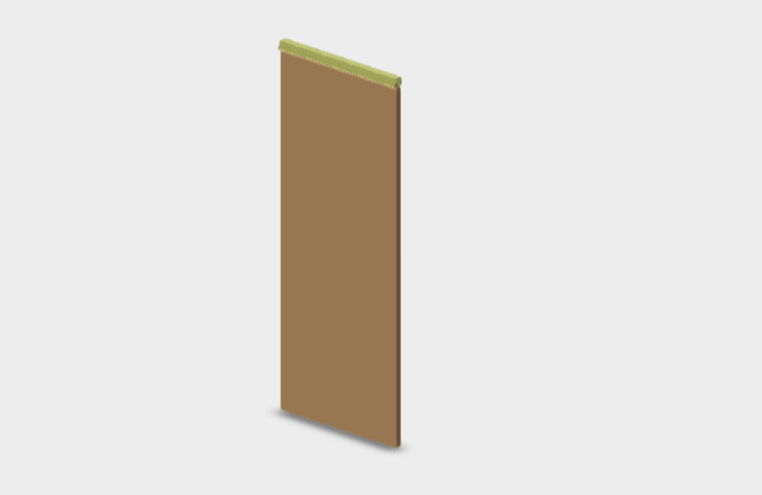 Download sketchup model Adela sliding outside wall vertical 1 rail