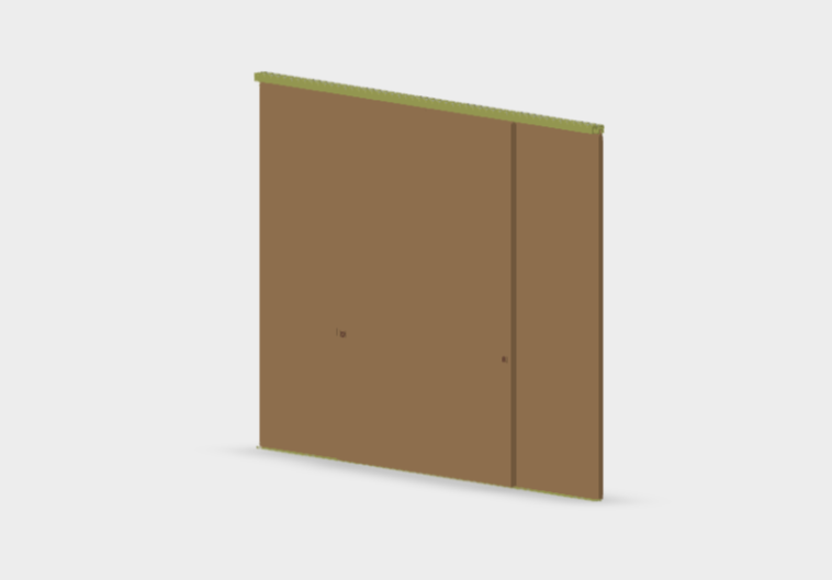 Download sketchup model Adela sliding external wall ceiling symmetrical vertical 2-track