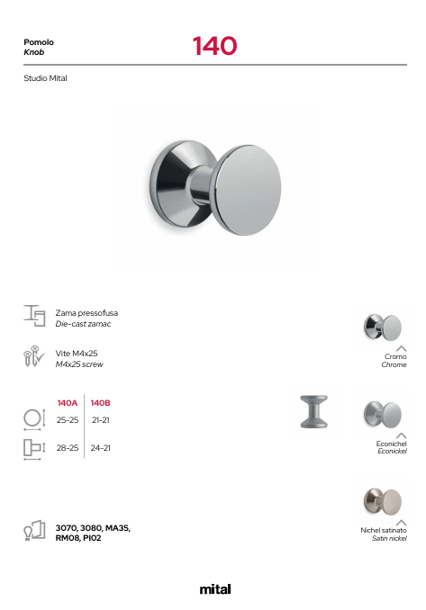 Download Technical Information 140 Knob Mital