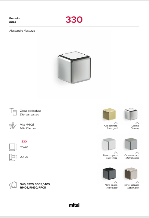 Download 330 Technical Information Mital Knob