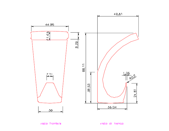 Download dwg CAD model 1130 Mital Coat Hook