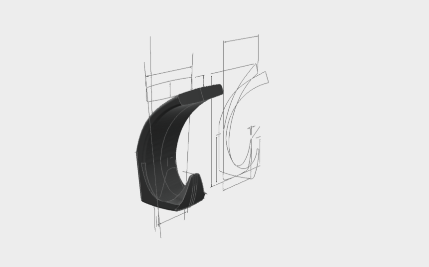 Download 3D Model igs Coat Hook 1130