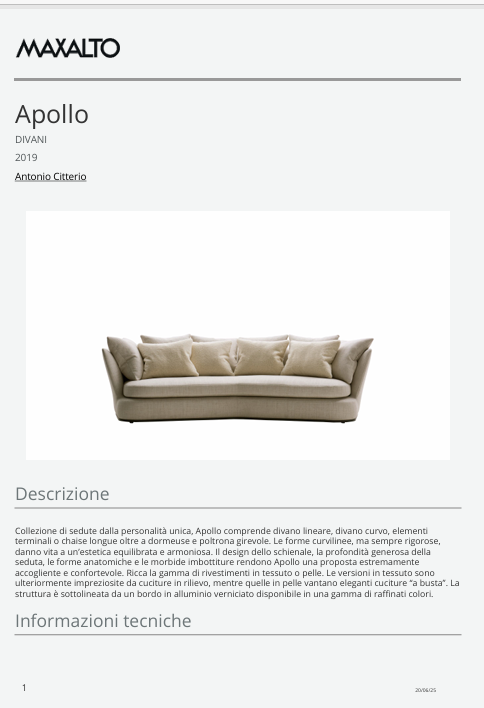 Downlaoad Technical Information Apollo IT Maxalto 