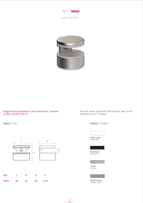 Download technical information RM08 Shelf Brackets Mital