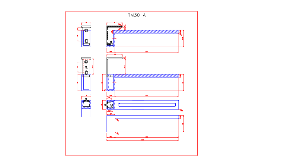 Download dwg CAD model RM30 A Shelf Bracket