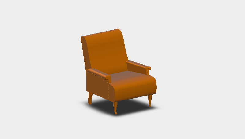 Download dwg CAD model ABCD D AB1 Armchair 