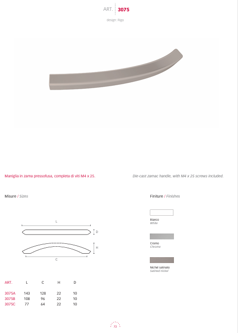 Download technical information 3075 handle
