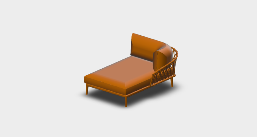 Download BIM model rfa Modular Sofa CE150LD 2 B&B