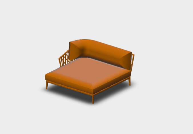 Download BIM model rfa Modular Sofa CE150lS B&B Erica