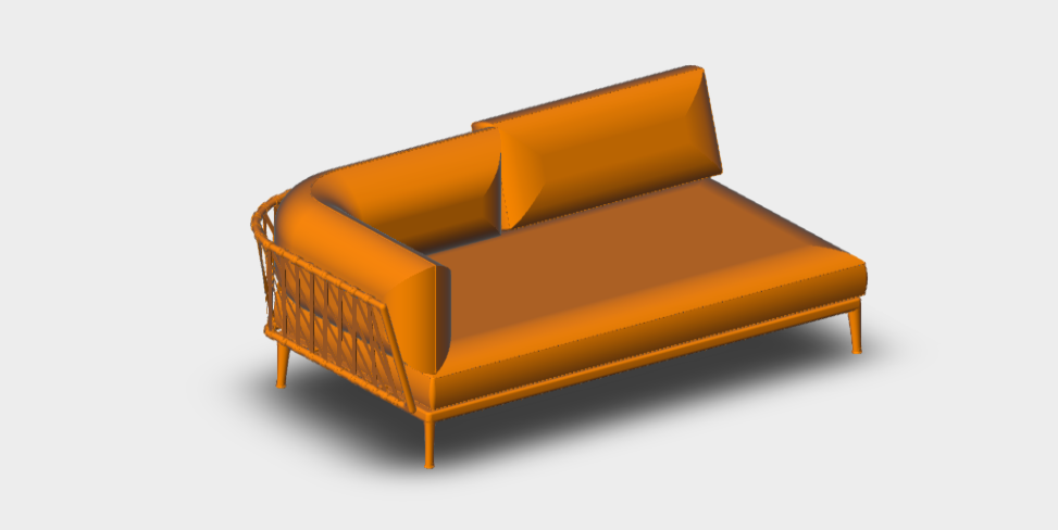 Download BIM model rfa Modular Sofa CE210AD B&B Erica