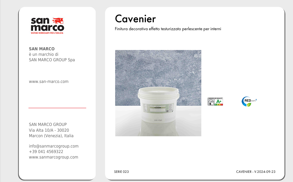 Download Technical Information Cavenier Colorificio San Marco 