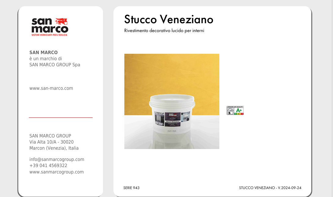Download Technical information Stucco Veneziano 