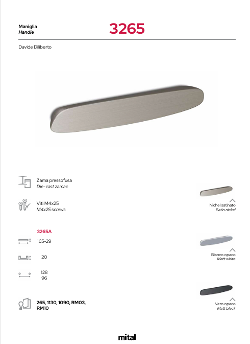 Download Technical Information 3265 Mital handle 