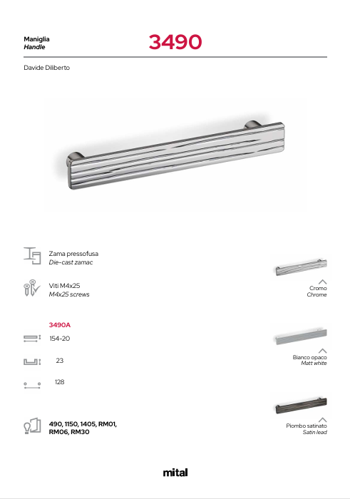 Download technical information 3490A Mital Handle