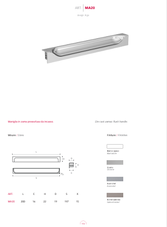 Download Technical Information MA20 Mital Handle