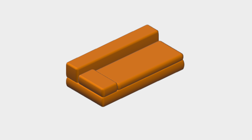 Download BIM model rfa Rufus 215 SX Milano Bedding