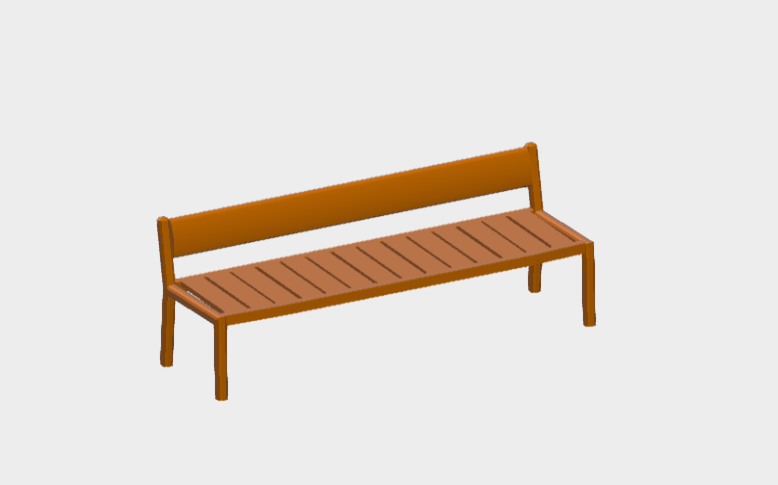 Download sketchup model Gianna Bench Varaschin 