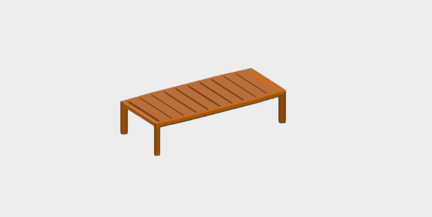 Download BIM ifc model Gianna Coffee Table Iroko 138X65
