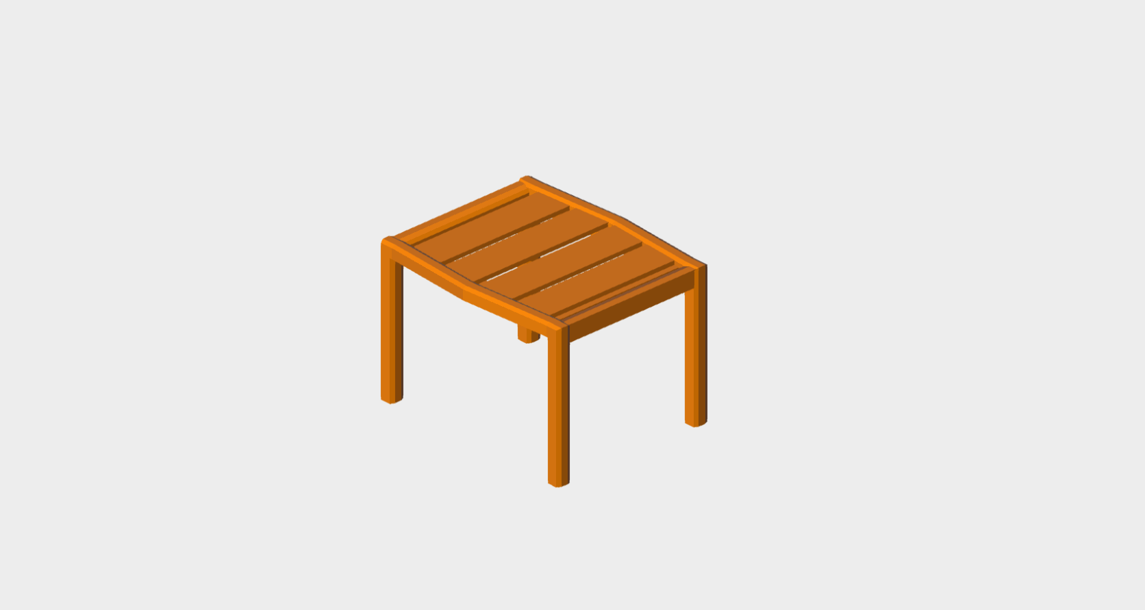 Download sketchup model Gianna Coffee Table Iroko 63X50