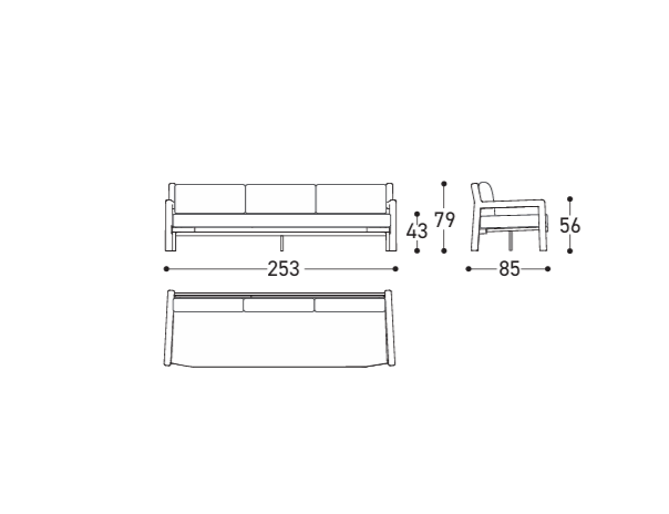 Download dwg CAD model Gianna Sofa 25743 Varaschin 