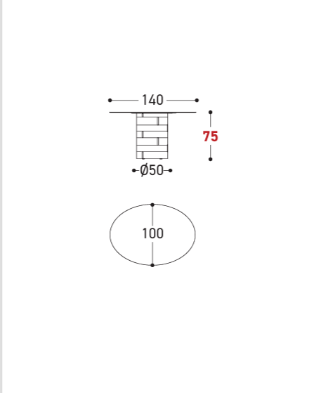 Download dwg CAD model Gianna Table D100X140 2578B2 2D .