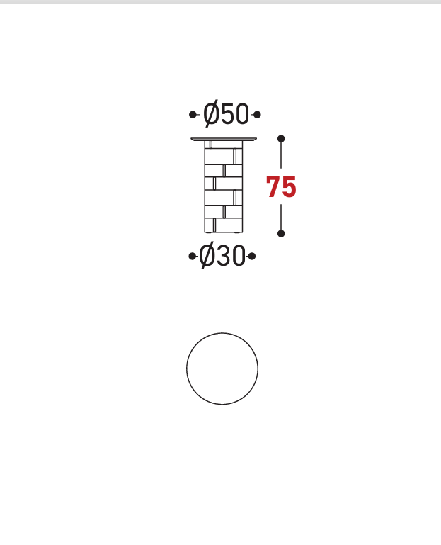 Download dwg CAD model Gianna Table D50 257T05 2D Varaschin