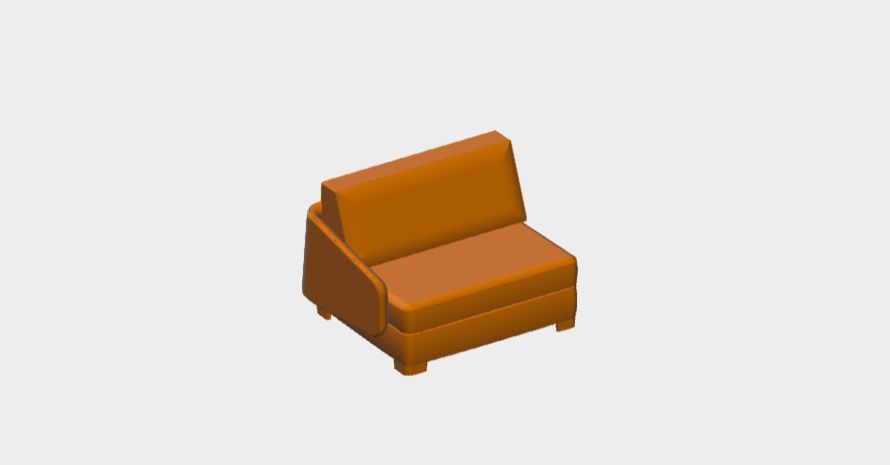 Download dwg CAD model Vivien 120 Sx Milano Bedding