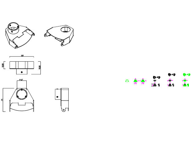 Download 2D dwg CAD model Sovil Padel Padel Through Pole Head Accessory