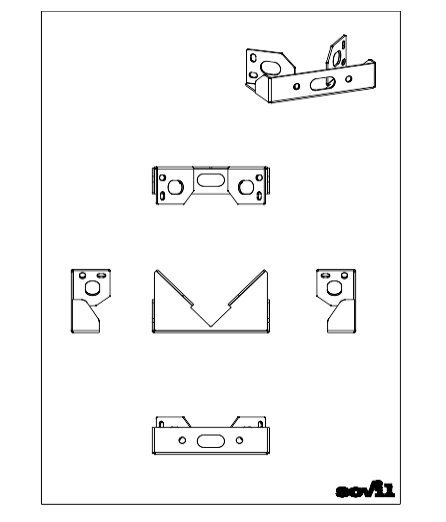 Download dwg CAD model Padel Corner 2D Sovil
