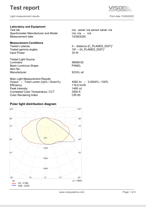 Download pdf Photometric 3000K 98089 02 Sovil Padel