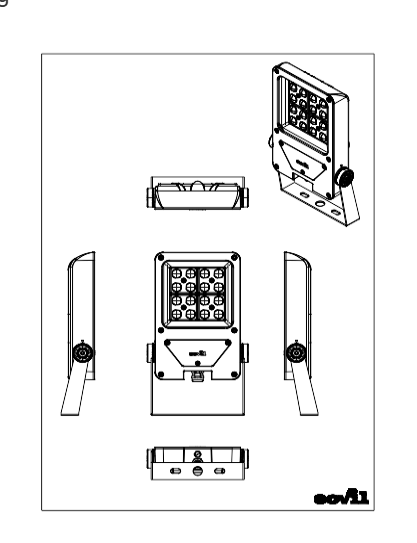 Download 2D Dwg CAD model Padel Led Projector
