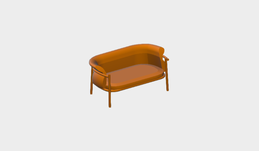Download sketchup model Allegra 2 Seats Sofa Varaschin
