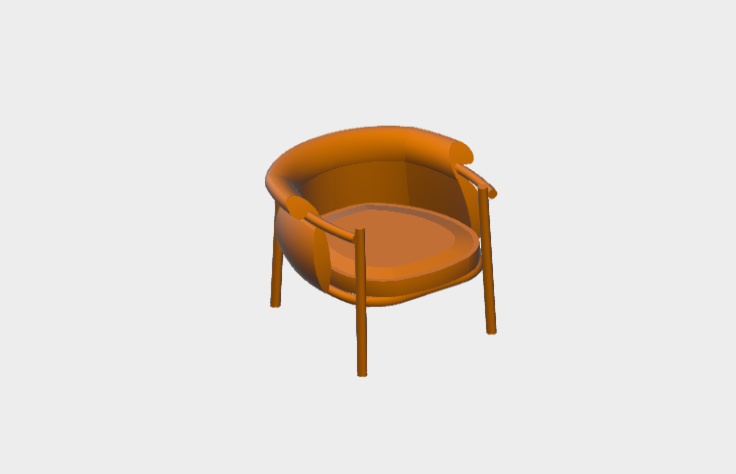 Download sketchup model Allegra Armchair Varaschin