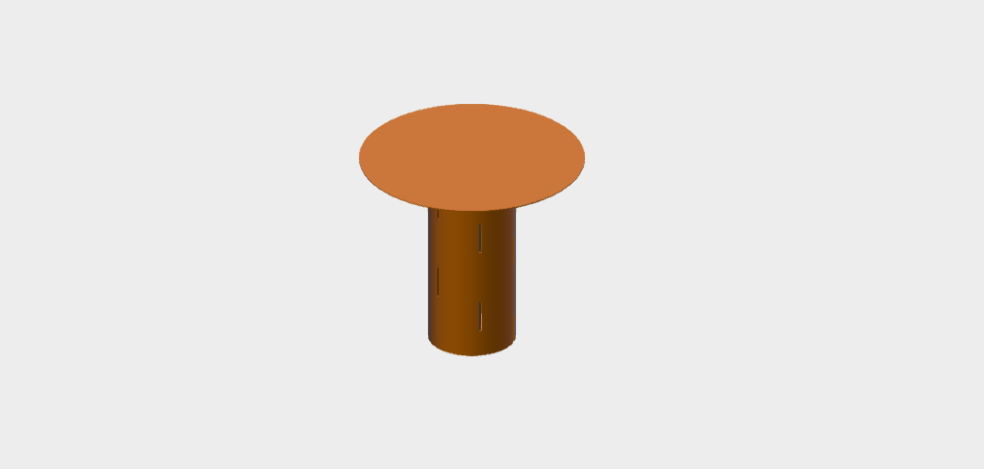 Download sketchup model Gianna Coffee Table Central Stem D80 h75
