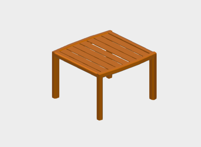 Download dwg CAD model Gianna Fixed Table Varaschin