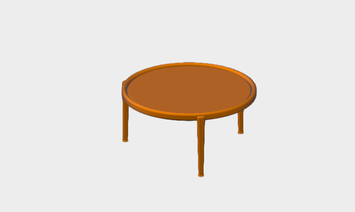 Download BIM model rfa Small Table 2D-3D ER8TR 4V
