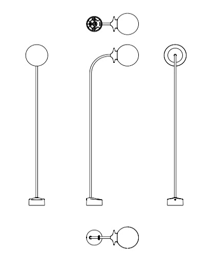 Download dwg CAD model Balina M 90 Bollard 2D 