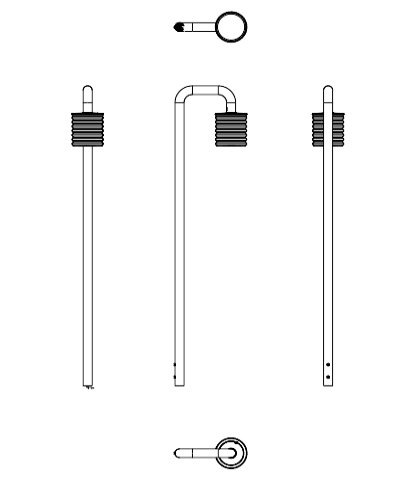 Download dwg CAD model Rippling M120 bollard