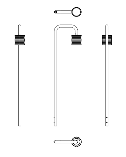 Download dwg CAD model Rippling S100 Bollard Platek