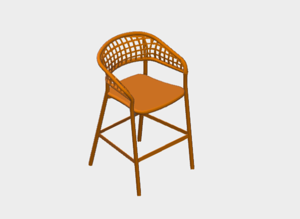 Download BIM Model rfa high Stool With Removable Seat Varaschin