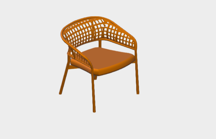 Download BIM Model rfa Lunge Chair with padded seat