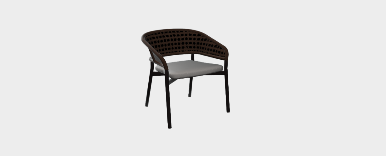 Download sketchup model Lounge Armchair 24622 Varaschin