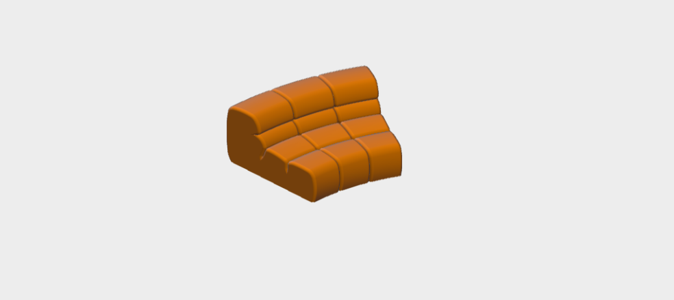 Download BIM ifc model Closed corner with backrest
