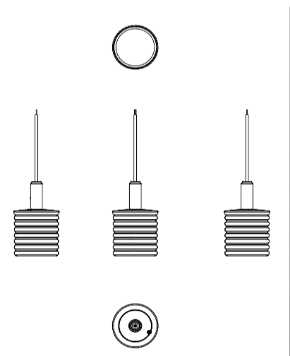 Download dwg CAD model Rippling S Pendant Platek