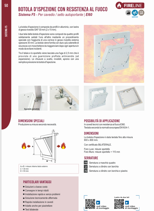 Download technical data sheet F5 EI 60 IT