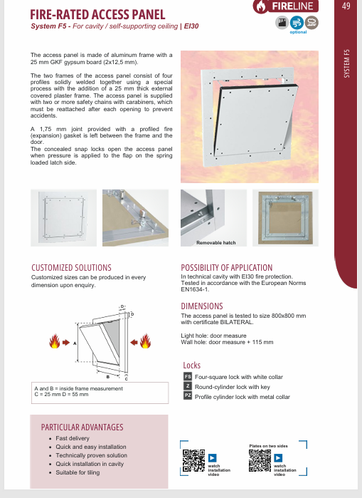 Download Technical Data Sheet F5 EI30 FF Systems