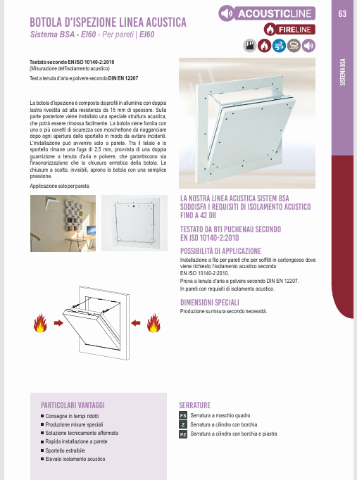 Download technical information BSA EI60 IT 