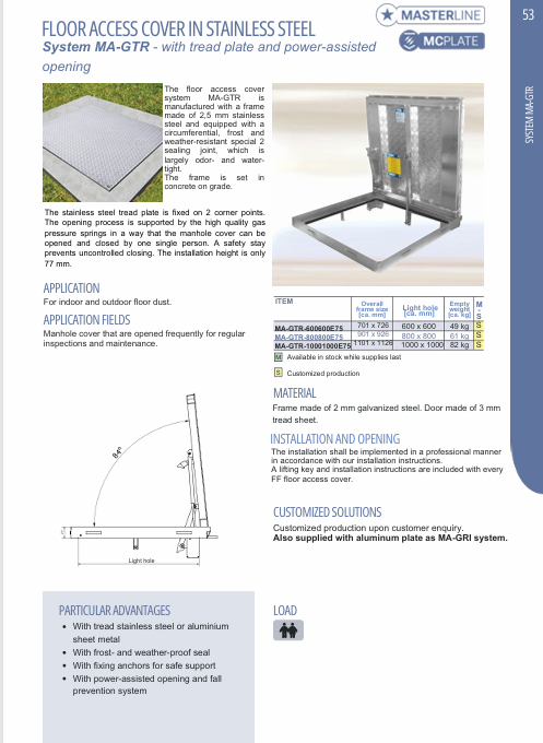 Download technical information MA-GTR INOZ EN 