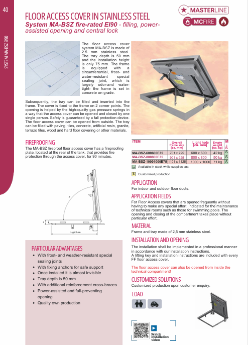 Download technical information MA BSZ EI90 FF SYstems